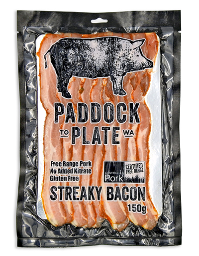 Paddock to Plate WA Streaky Bacon 150g